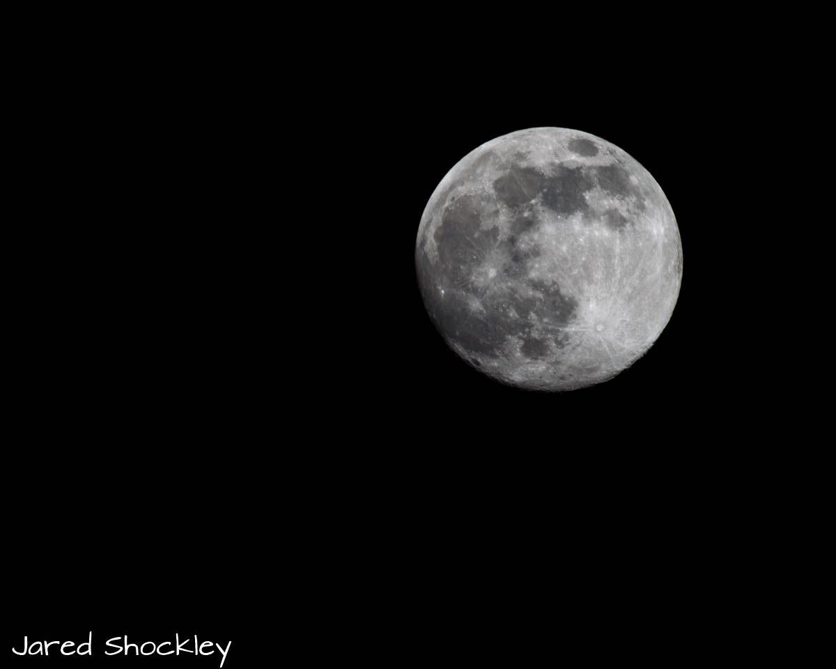 Moon over the Cascades